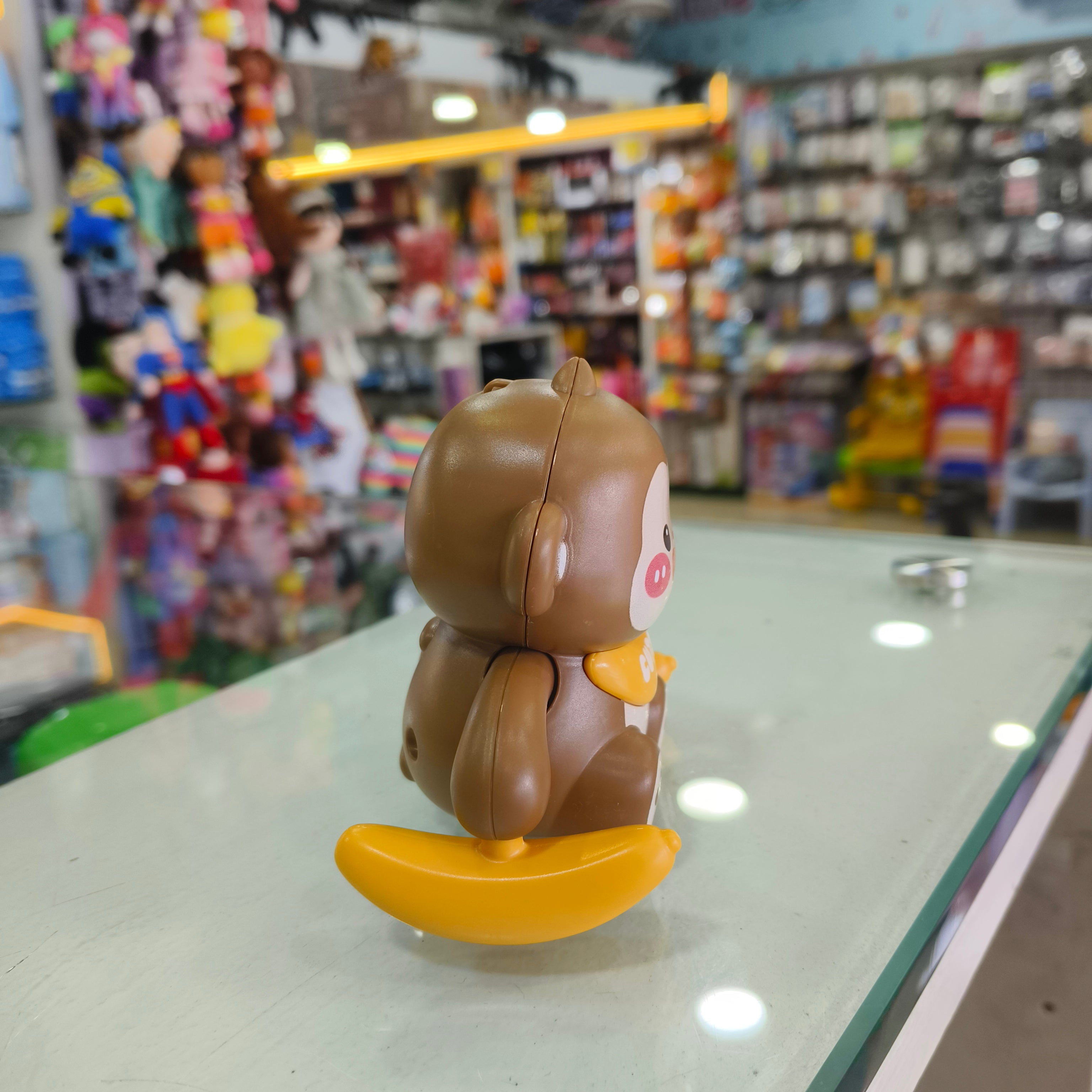 "Cute" Monkey with Banana Wind-Up Toy